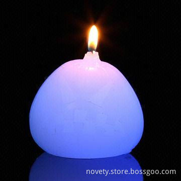 LED Pumpkin-angry Real Smokeless Wax Candle, really change colors when lit